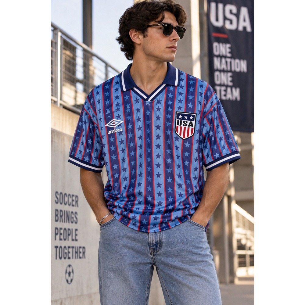 Umbro USA Soccer Jersey NWT Stars Stripes 1994 Retro Style Men's XXL